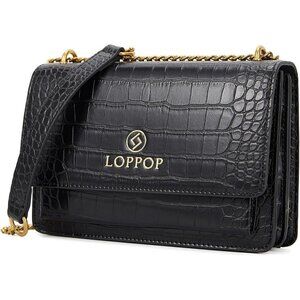 LL LOPPOP Small Classy Leather Crossbody Purse Top Handle Satchel Handbag